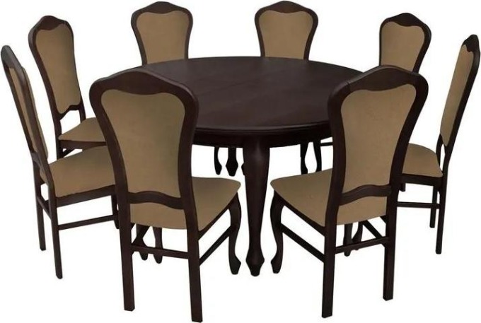 Jídelní set pro 8 osob - RK026, Barva dřeva: wenge, Potah: Lawa 05