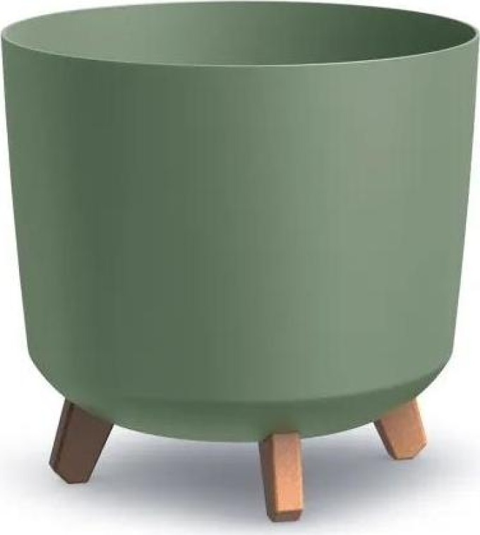 PROSPERPLAST Květináč - GRACIA TUBUS, Ø 29,8 cm Barva: zelená