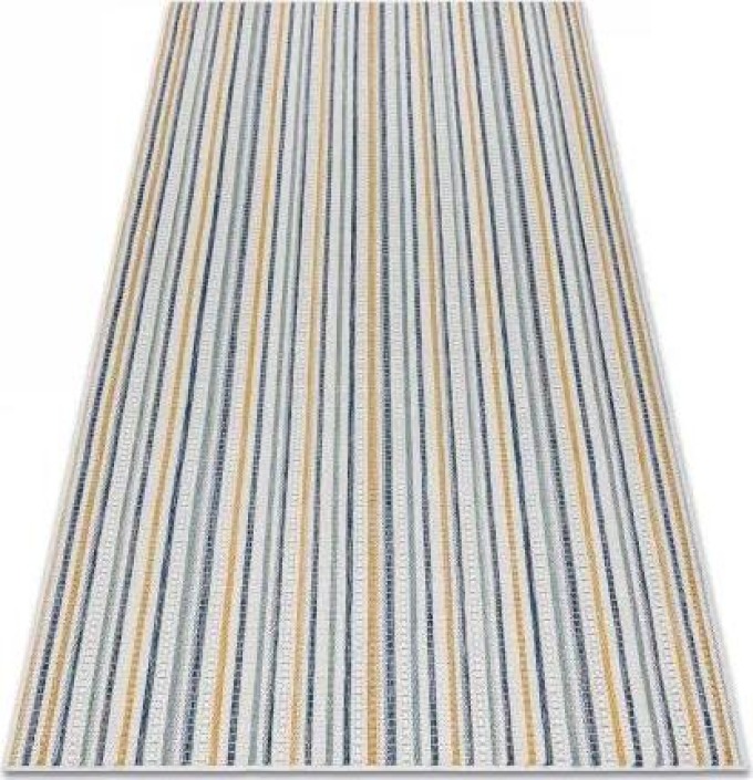 koberec SISAL COOPER Pruhy, Etno 22237 ecru / tmavě modrá velikost 160x220 cm | krásné koberce cz