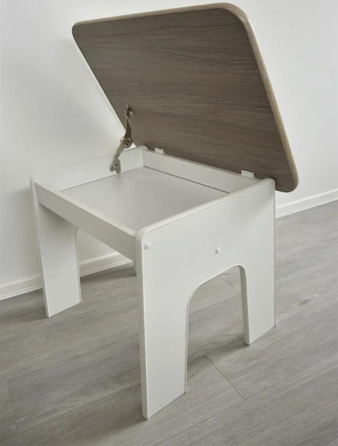 Vingo Dětský otevírací stolek s přihrádkou v dubovém odstínu