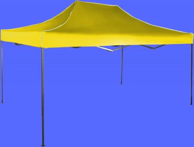 Nůžkový stan 3x4,5m ocelový, Žlutá, Bez bočních plachet
