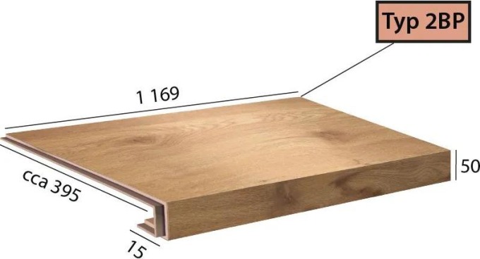 Vinylové schody Ecoline Step 2BP - 9507 Dub noblesní