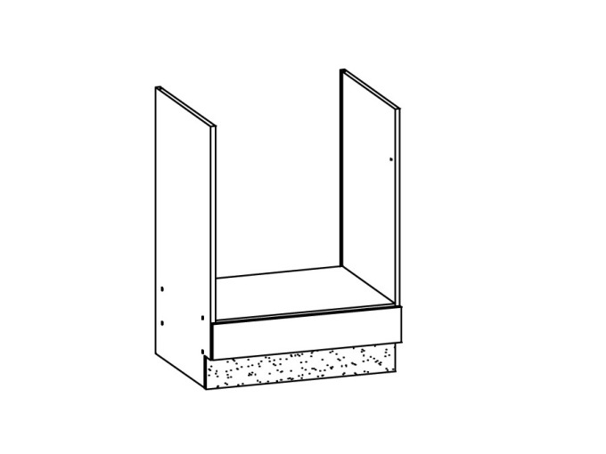RUTHIN, skříňka na vestavnou troubu D60P, rijeka světlá
