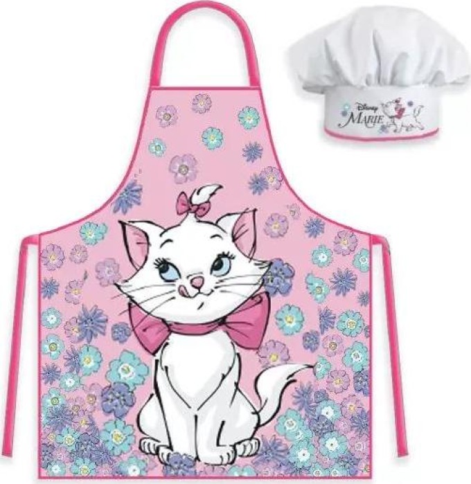 Dětská zástěra s kuchařskou čepicí Kočka Marie Aristokočky