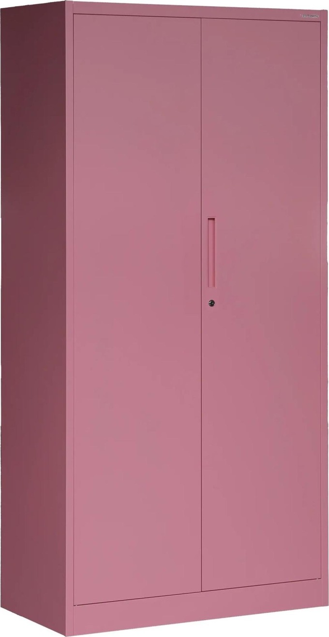 JAN NOWAK Uzamykatelná společenská skříň DAWID, 900 x 1850 x 450 mm, Fresh Style: pudrově růžová