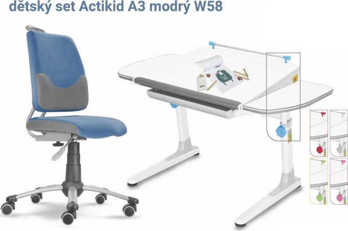 Mayer Dětský set modrošedý Actikid - Profi bílý s bílou podnoží