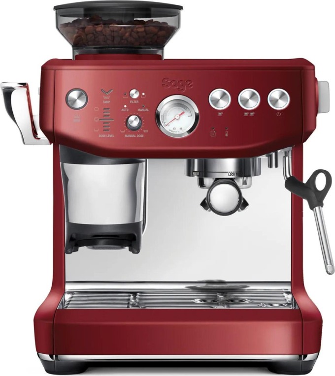 SAGE SES876RVC - THE BARISTA EXPRESS™ IMPRESS espresso kávovar - červený