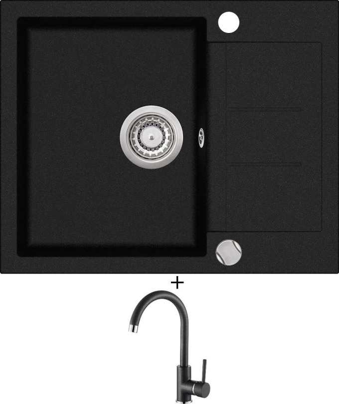 SET Aquastone ATLAS 30 černá metalická + Aquastone AQ 5561 černá metalická