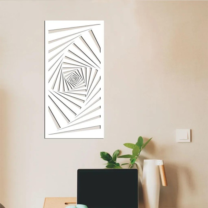 dřevo života Dřevěný dekorační panel na zeď SCHODIŠTĚ Rozměry (cm): 20x40, Barevný vzor: Bílá