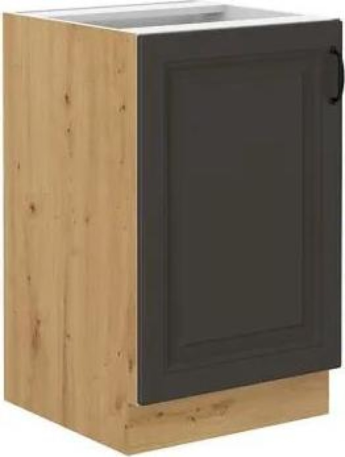 Kuchyňská skříňka pod umyvadlo Retroline 50 ZL 1F BB, Barva: dub artisan + grafit