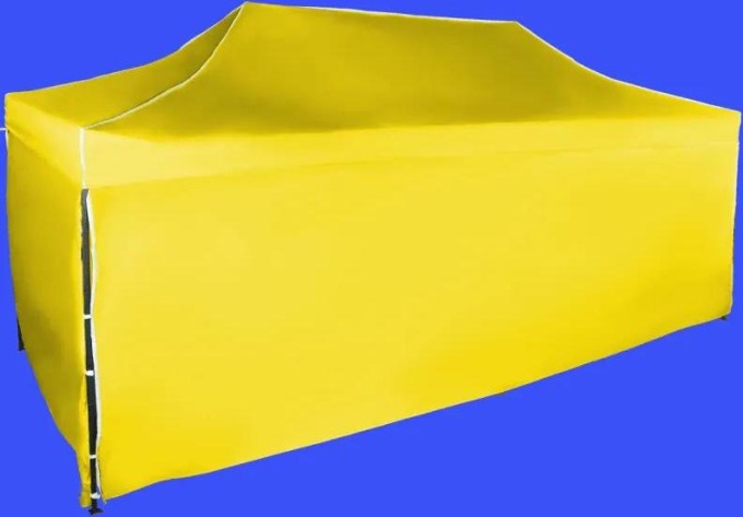 Nůžkový stan 3x6m ocelový, Žlutá, 4 boční plachty