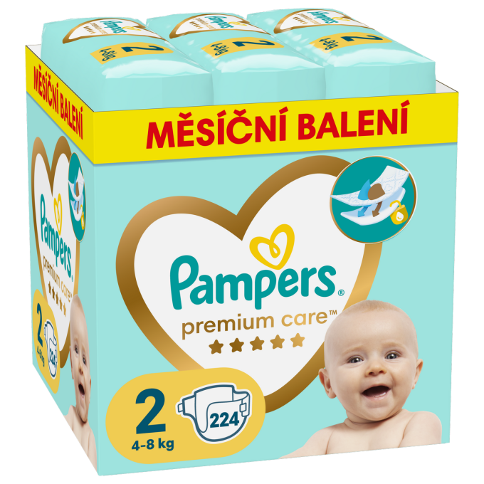 Pampers Pleny Premium Care 224 ks, velikost 2