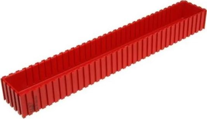 Plastová krabička na nářadí 35-350x50 mm, červená