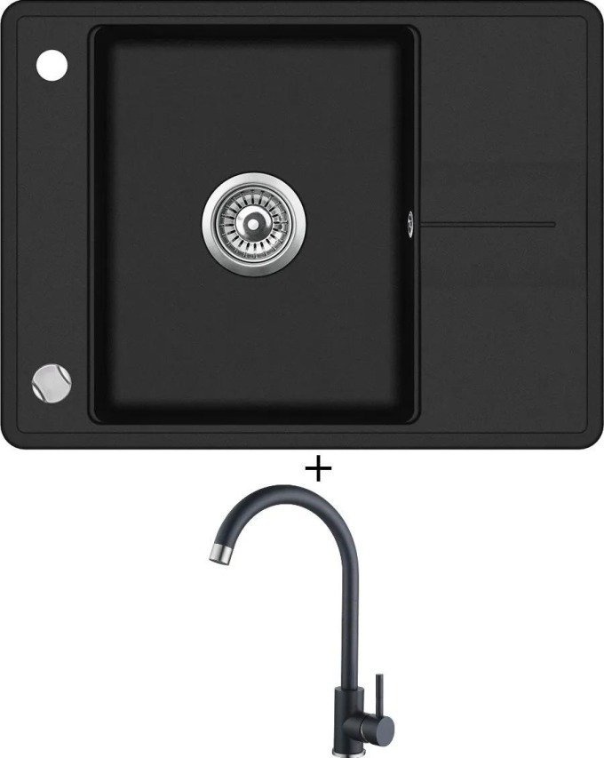 SET Aquastone LOTOS 30 černá metalická + Aquastone AQ 4561 černá metalická