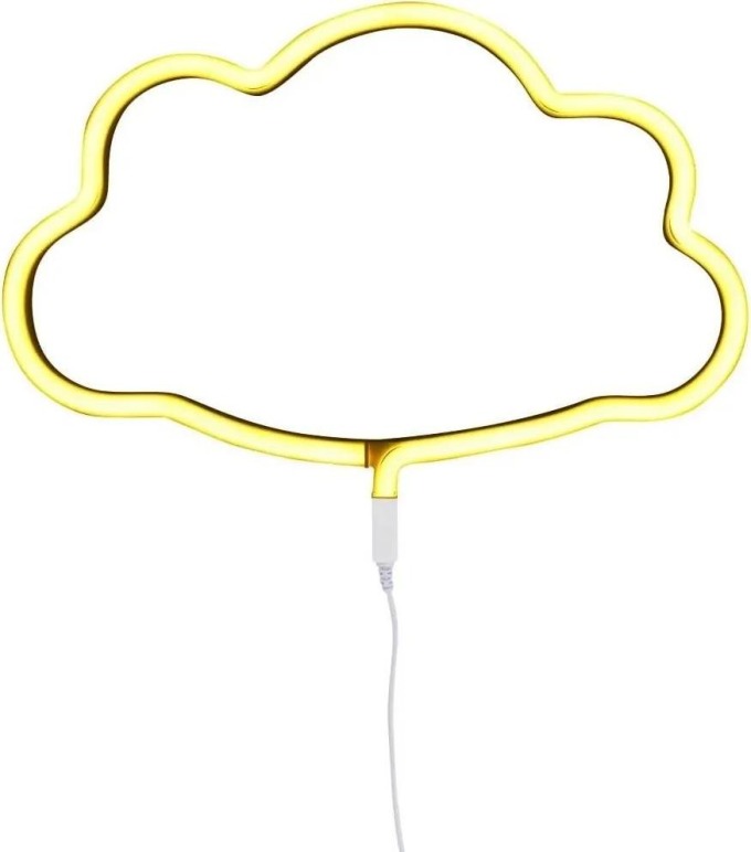 A Little Lovely Company Neonové LED světlo Cloud Yellow, žlutá barva, bílá barva, plast