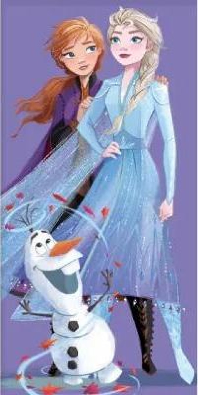 Carbotex Dětská osuška 70 x 140 cm - Ledové království Elsa Anna a Olaf
