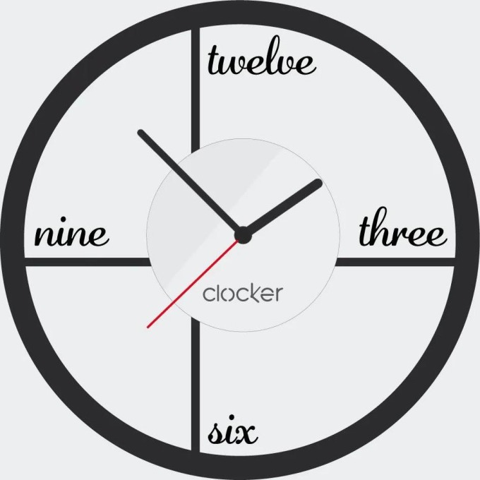 Clocker Nalepovací hodiny Modern - Word Barva ciferníku: Bílá