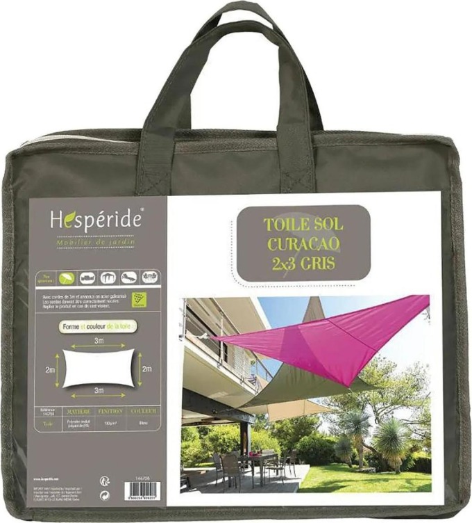 Hesperide stínící plachta Curacao 2x3m šedá