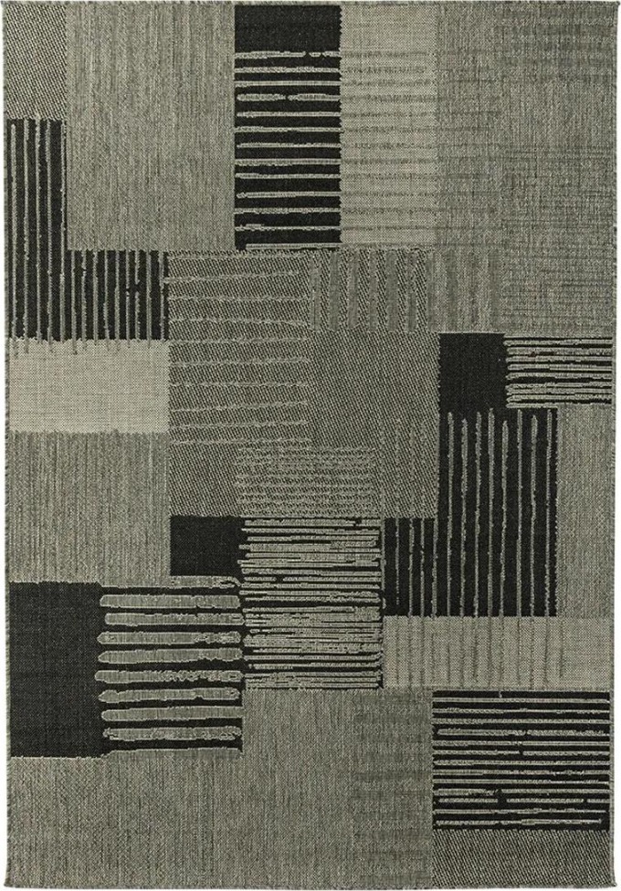 Kusový koberec SISALO 706/J48H, vícebarevný, 40 x 60 cm, s přirozeným vzhledem a tkanými detaily, vhodný do interiérů v přírodním stylu