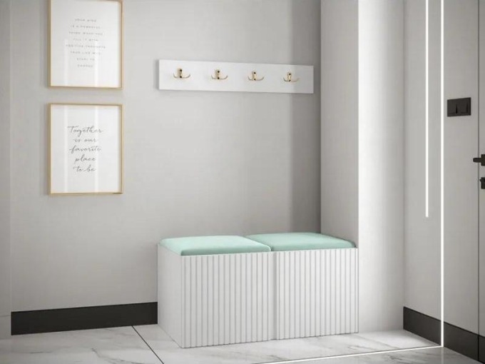 Předsíňová sestava Towiro Slim VI, Barva: bílá, Barva látek:: Manila 11