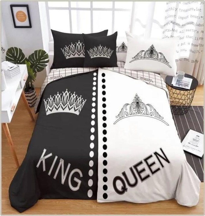 6 dílné Povlečení polycotton King Queen 200x140cm + 90x70 cm TiaHome