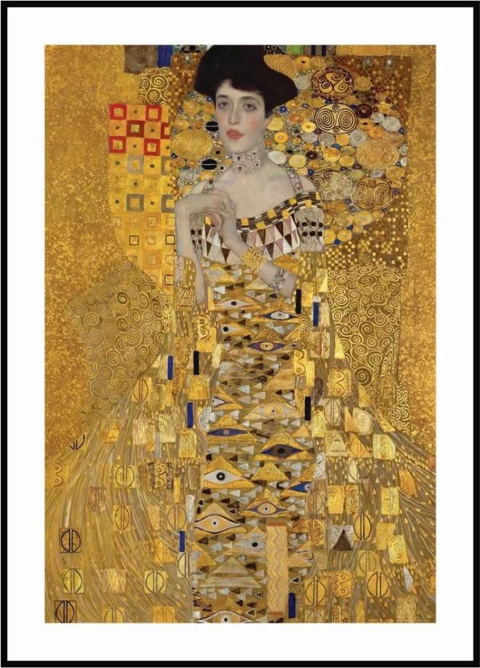 Plakát s obrazem Gustava Klimta - Zlatá Adele, rozměr 30 x 40 cm, vytištěn na kvalitním 200 g papíru s polomatným povrchem