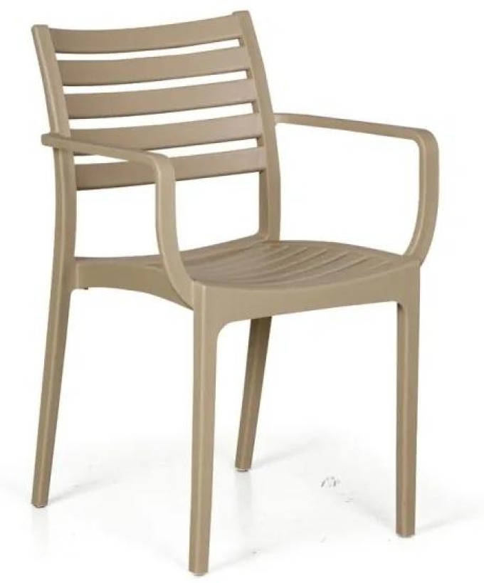 Plastová bistro židle SLENDER, béžová