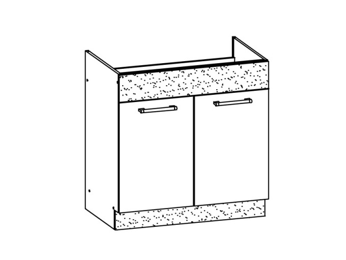 RUTHIN, dolní dřezová skříňka D80Z, buk