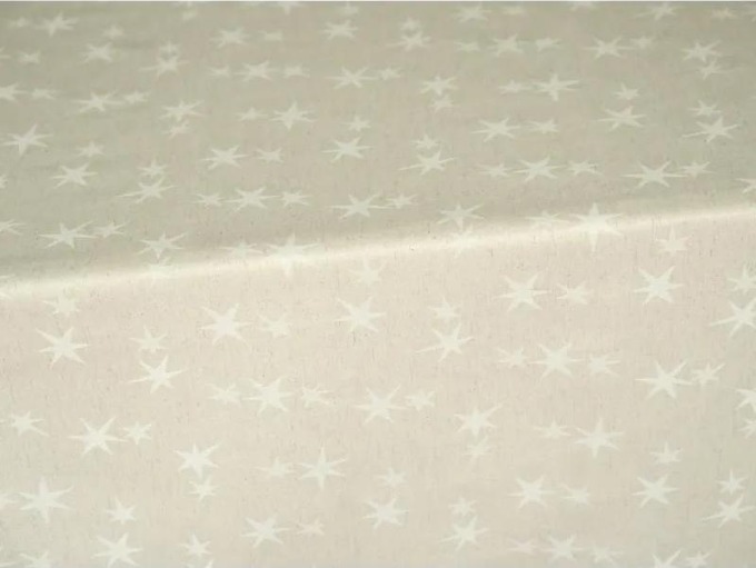 SCANquilt ubrus KANA hvězdy lněná 155 x 250 cm ovál