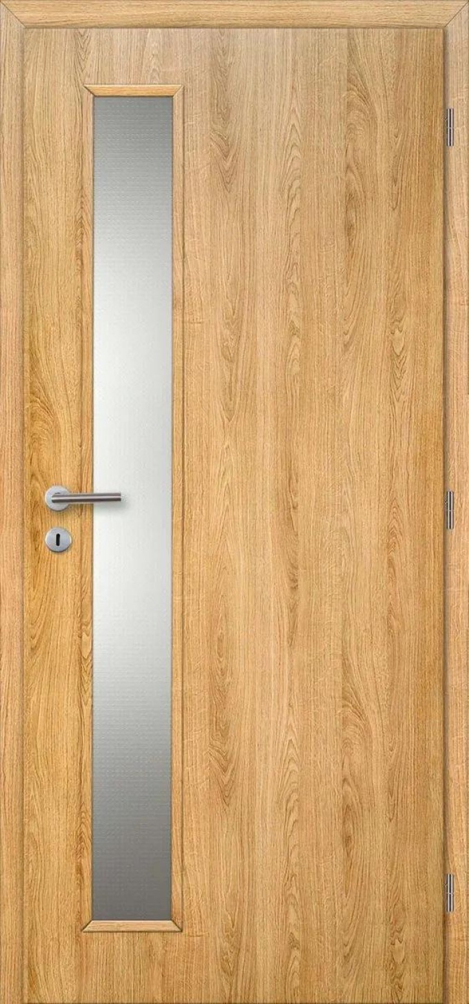 Doornite CPL Interiérové dveře TIKA1 sklo, 70 P, 746 × 1983 mm, CPL laminát, pravé, dub Corbridge, prosklené