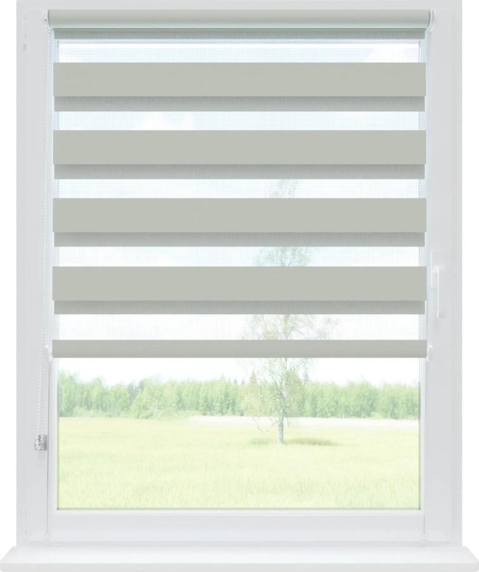 Roleta Den Noc neinvazivní soft Šedá 60x150 cm