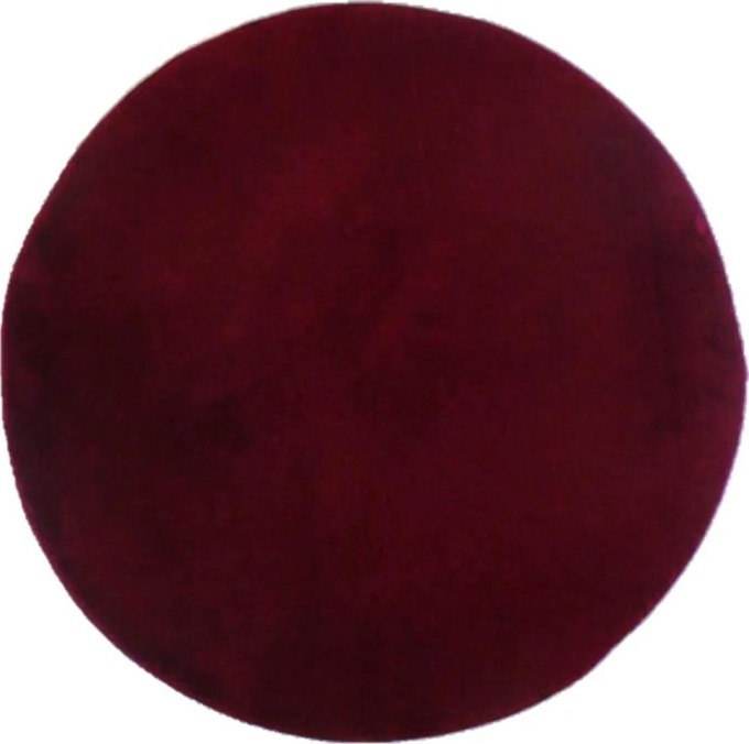 ROUTNER Koupelnová předložka UNI COLOR Bordo - Bordo / Kruh Ø 90 cm