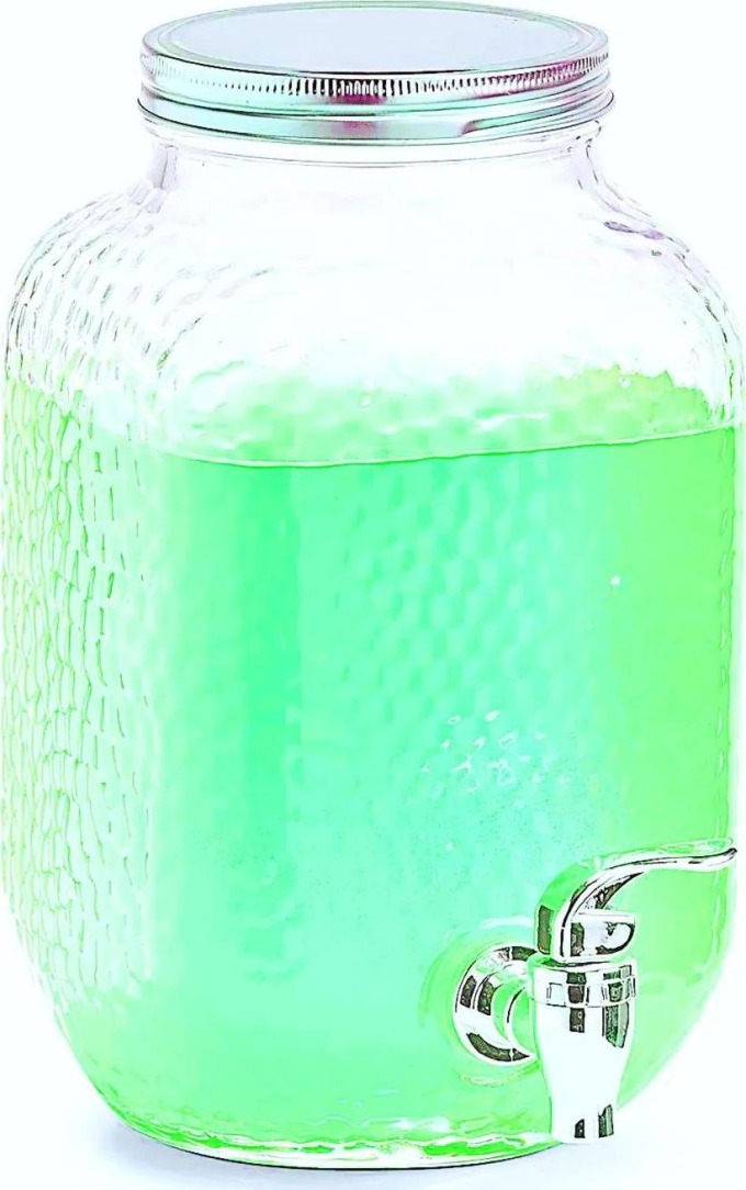 Zeller Present Skleněná nádoba s kohoutkem, zásobník vody nebo dávkovač na prací gel, 3,7l