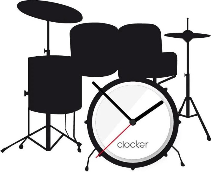 Clocker Nalepovací hodiny Drums