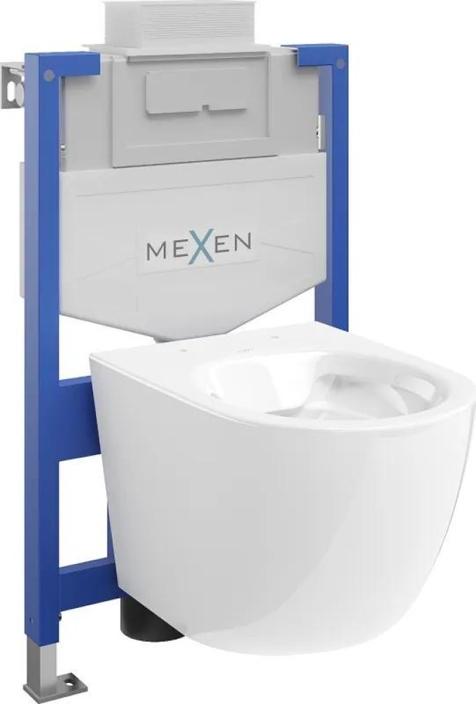 Mexen WC podomítkový set Felix XS-U stojan s WC mísou Lena, Bílá - 6853322XX00