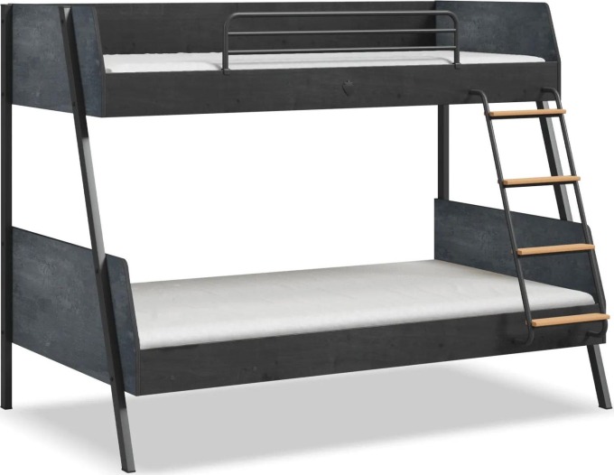 Čilek Studentská patrová postel (90x200-120x200 cm) Dark Metal
