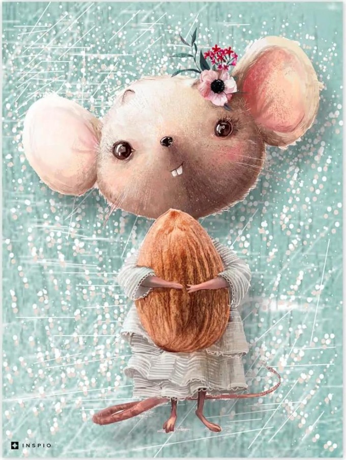 INSPIO Obrazy na stěnu do dětského pokoje - Myška