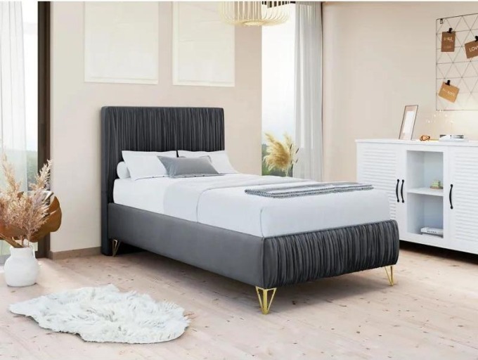 Jednolůžková postel Kottos I, Potah: Amor Velvet 4321, Rozměr postele: 80x200