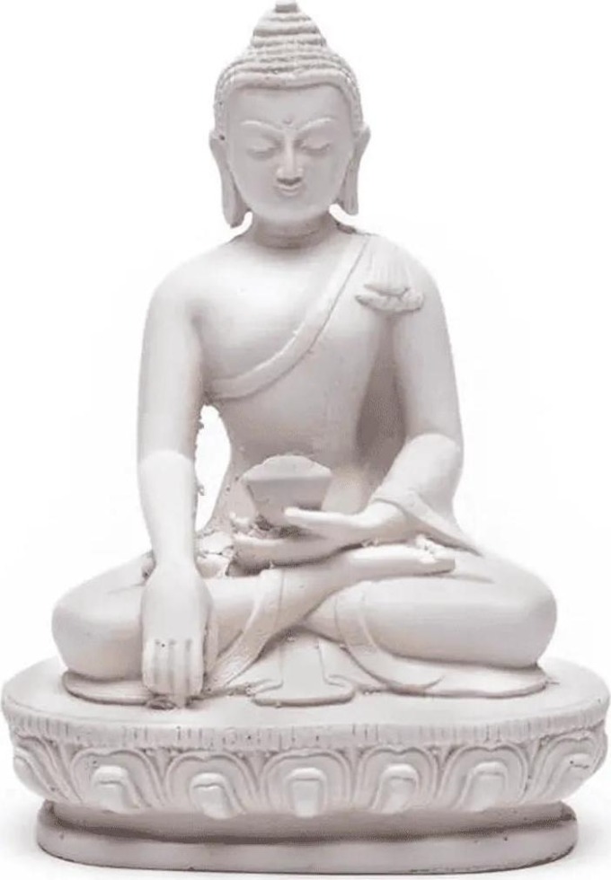 Milujeme Kameny Buddha medicíny a léčení - bílý - Feng shui 2