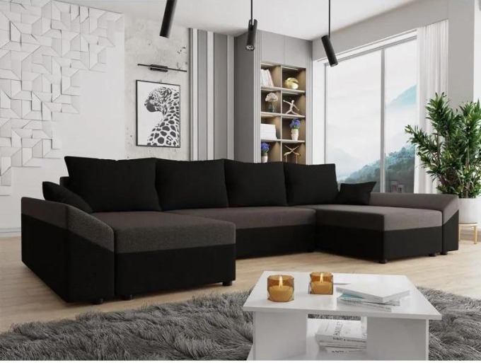Moderní rohová pohovka Peltata U Lux, Barva: Muna 14 + Muna 10