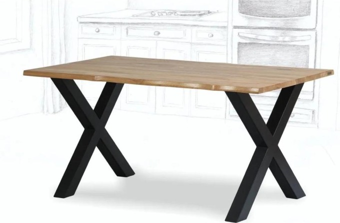 Jídelní stůl z masivu dubu s dokonalým designem a pevnou deskou, vyrobený v České republice