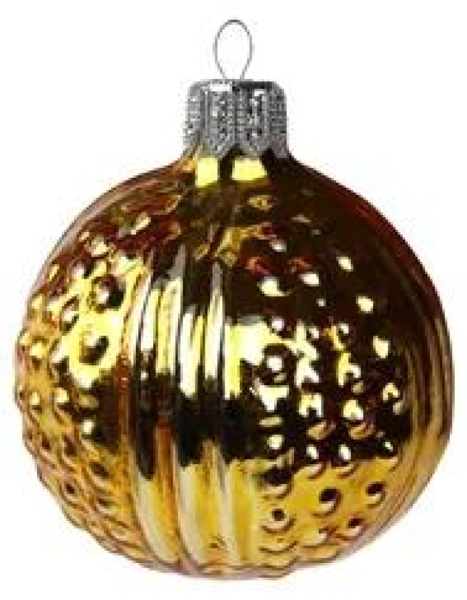 Mini skleněná ozdoba koulička zlatá