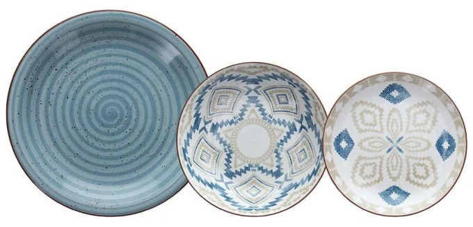 Totti Vellori Jídelní sada Porcelain Blue, 18 kusů , vícebarevná