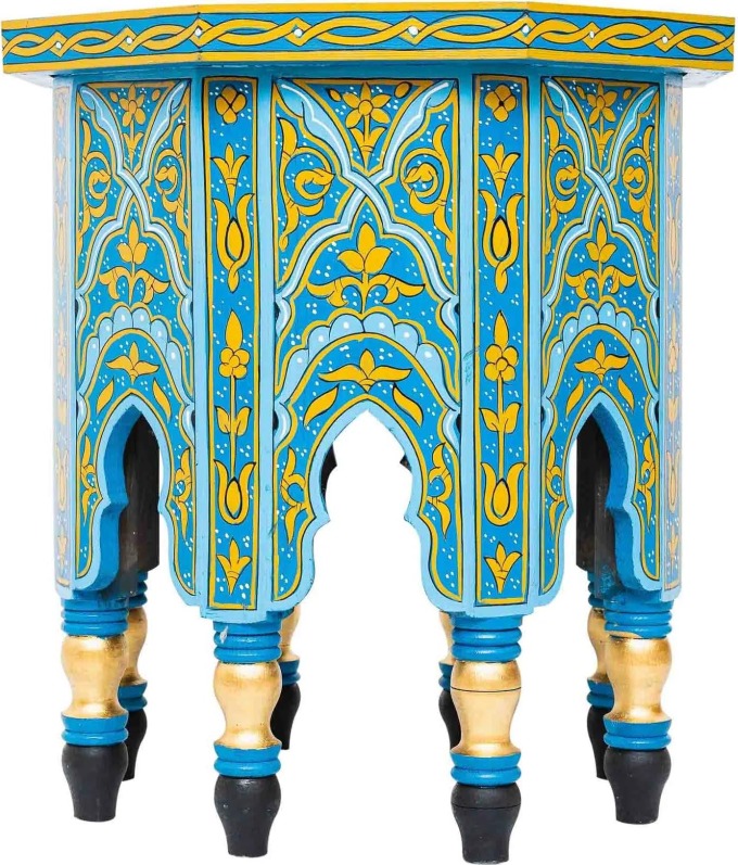 Dřevěný stůl Sila s marockým designem
