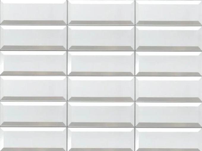 Obkladové panely 3D PVC 06, rozměr 440 x 580 mm, obklad bílý s šedou spárou, IMPOL TRADE