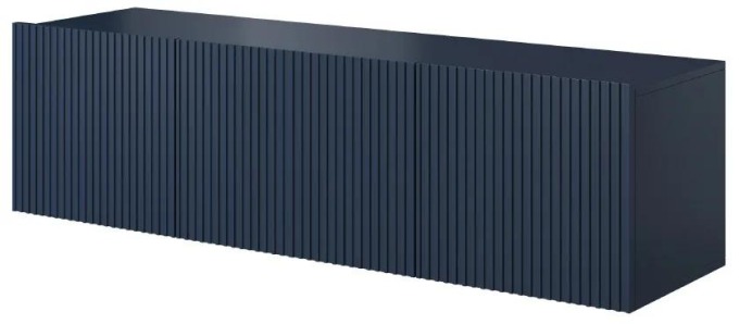 Závěsná TV skříňka Nicole 150 cm - Tmavě modrá MDF
