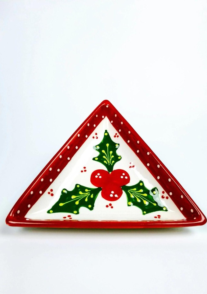 NAVIDAD Podnos TRIANGULO 20x20 cm