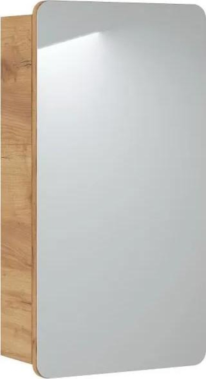COMAD Závěsná skříňka se zrcadlem - ARUBA 842, šířka 40 cm, dub craft