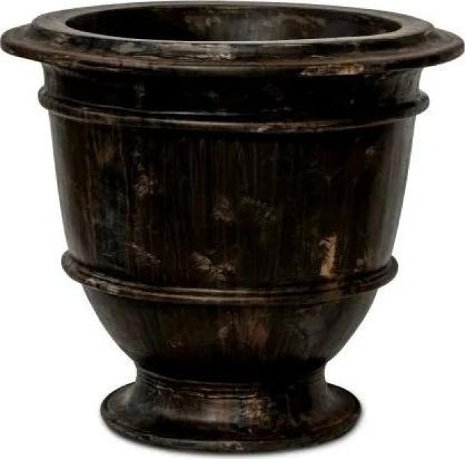 Mrazuvzdorná zahradní váza Medici čokoládová velká 92cm