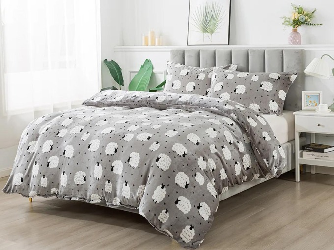 XPOSE® Prodloužené mikroplyšové povlečení OVEČKA Exclusive